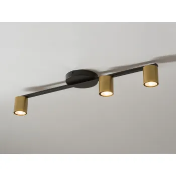 Sigma Sky fekete-arany mennyezeti spotlámpa (SIG-33435) GU10 3 izzós IP20