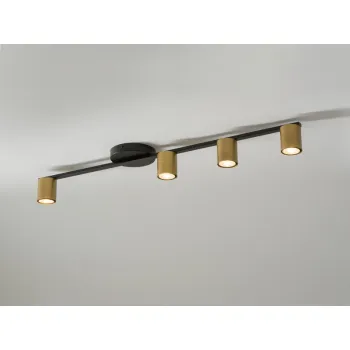 Sigma Sky fekete-arany mennyezeti spotlámpa (SIG-33438) GU10 4 izzós IP20