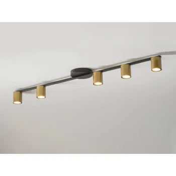 Sigma Sky fekete-arany mennyezeti spotlámpa (SIG-33441) GU10 5 izzós IP20