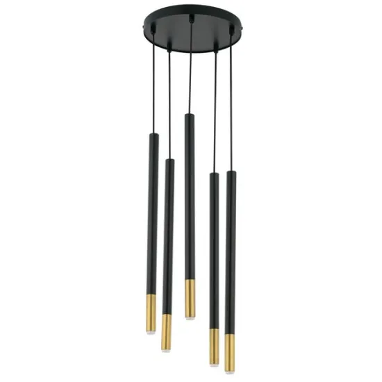 Sigma Sopel Due fekete-arany függesztett lámpa (SIG-33237) G9 5 izzós IP20