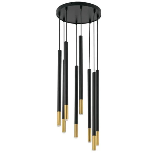 Sigma Sopel Due fekete-arany függesztett lámpa (SIG-33239) G9 8 izzós IP20