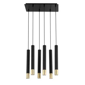 Sigma Sopel Grand fekete-arany függesztett lámpa (SIG-33397) GU11 6 izzós IP20