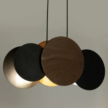 Sigma Tola fekete-barna függesztett lámpa (SIG-40893) E27 3 izzós IP20