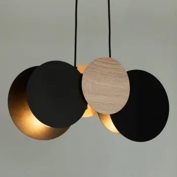 Sigma Tola fekete-barna függesztett lámpa (SIG-41092) E27 2 izzós IP20