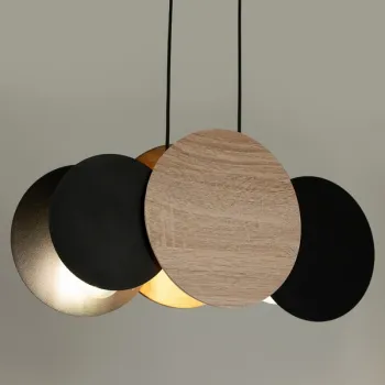 Sigma Tola fekete-barna függesztett lámpa (SIG-41093) E27 3 izzós IP20