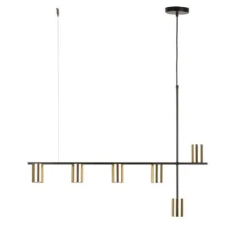 Sigma Vendo fekete-arany függesztett lámpa (SIG-33696) GU10 6 izzós IP20