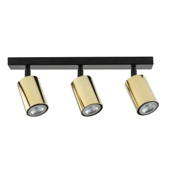 Sigma Zoom fekete-sárgaréz mennyezeti spotlámpa (SIG-33508) GU10 3 izzós IP20