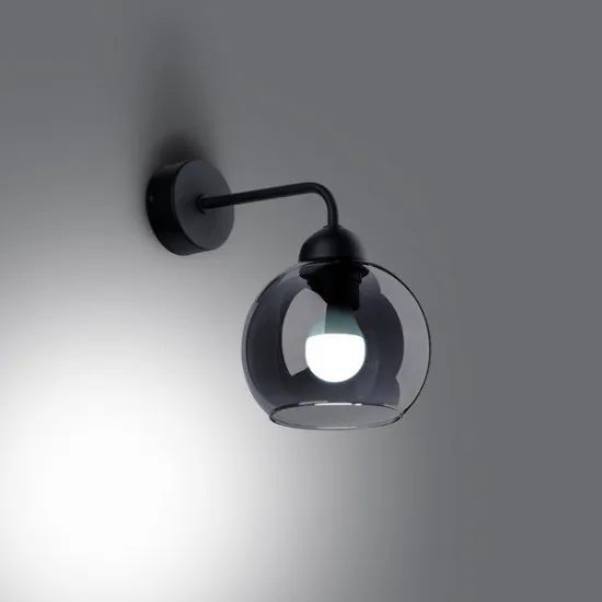 Sollux Alino 1 fekete fali lámpa (SOL-SL.1139) E27 1 izzós IP20