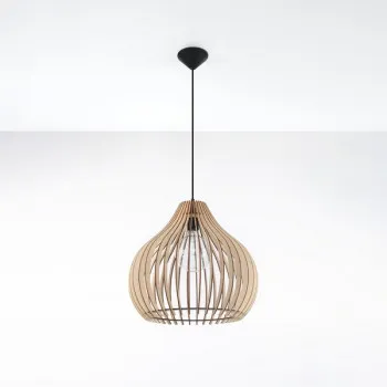 Sollux Aprilla natúr-fekete függesztett lámpa (SOL-SL.0639) E27 1 izzós IP20