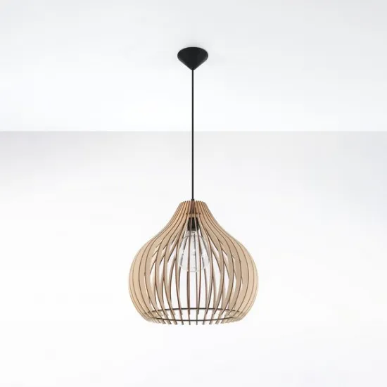 Sollux Aprilla natúr-fekete függesztett lámpa (SOL-SL.0639) E27 1 izzós IP20