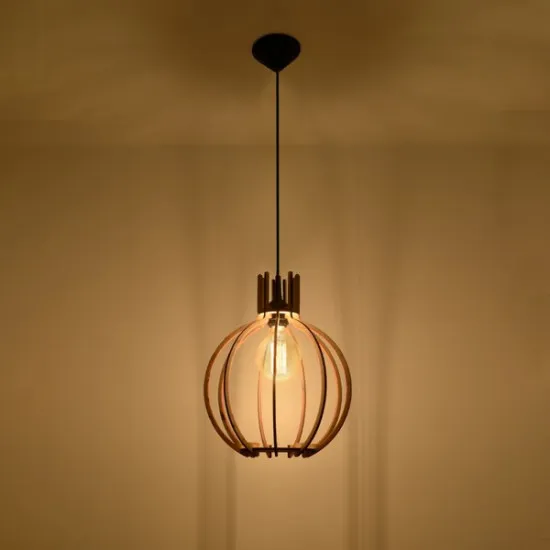 Sollux Arancia natúr-fekete függesztett lámpa (SOL-SL.0391) E27 1 izzós IP20