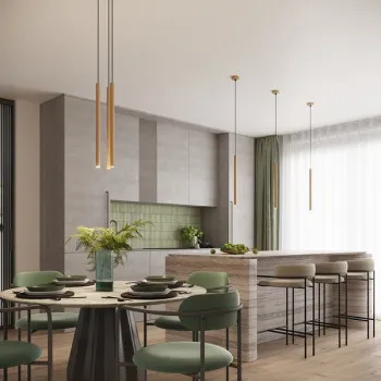 Sollux Arche 3P arany függesztett lámpa (SOL-SL.1342) G9 3 izzós IP20