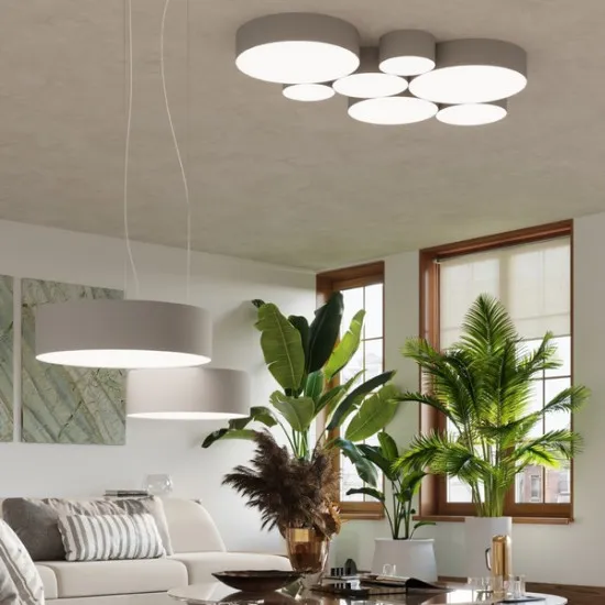 Sollux Arena 45 szürke függesztett lámpa (SOL-SL.0119) E27 3 izzós IP20