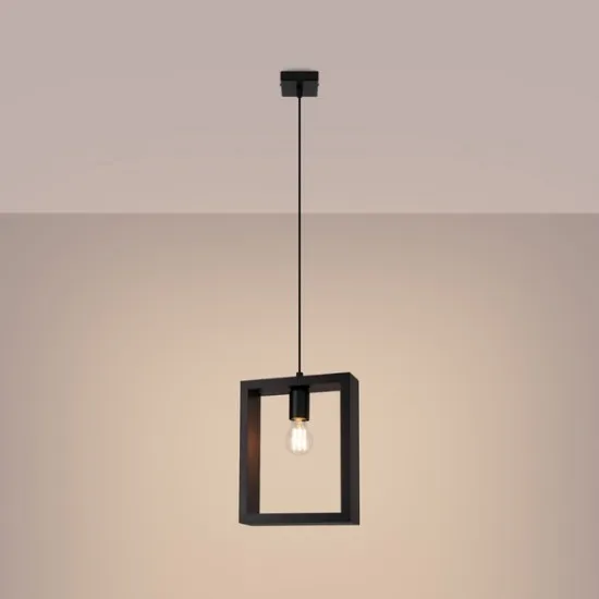 Sollux Aries wenge-fekete függesztett lámpa (SOL-SL.1311) E27 1 izzós IP20