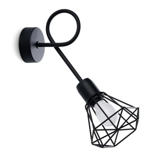 Sollux Artemis 1S fekete falikar (SOL-SL.1108) E14 1 izzós IP20