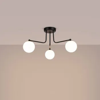 Sollux Astral 3 fekete-fehér mennyezeti lámpa (SOL-SL.1662) G9 3 izzós IP20