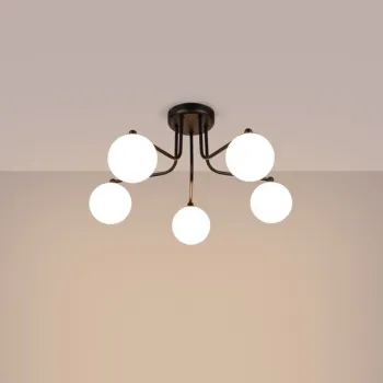 Sollux Astral 5 fekete-fehér mennyezeti lámpa (SOL-SL.1663) G9 5 izzós IP20