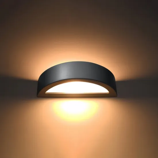 Sollux Atena szürke fali lámpa (SOL-SL.0873) E27 1 izzós IP20