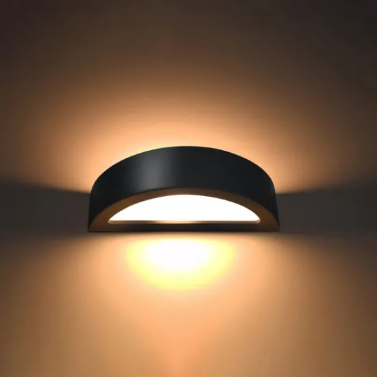 Sollux Atena fekete fali lámpa (SOL-SL.0874) E27 1 izzós IP20