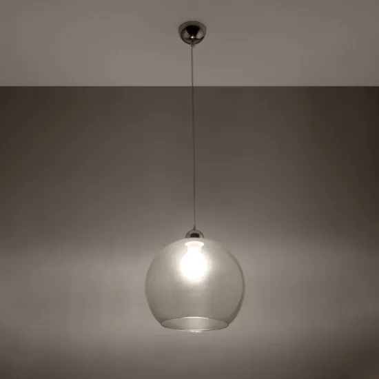 Sollux Ball átlátszó függesztett lámpa (SOL-SL.0248) E27 1 izzós IP20