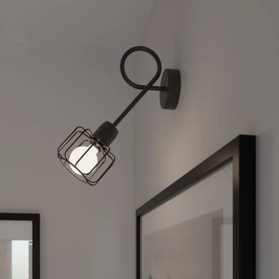 Sollux Beluci 1S fekete falikar (SOL-SL.1117) E14 1 izzós IP20