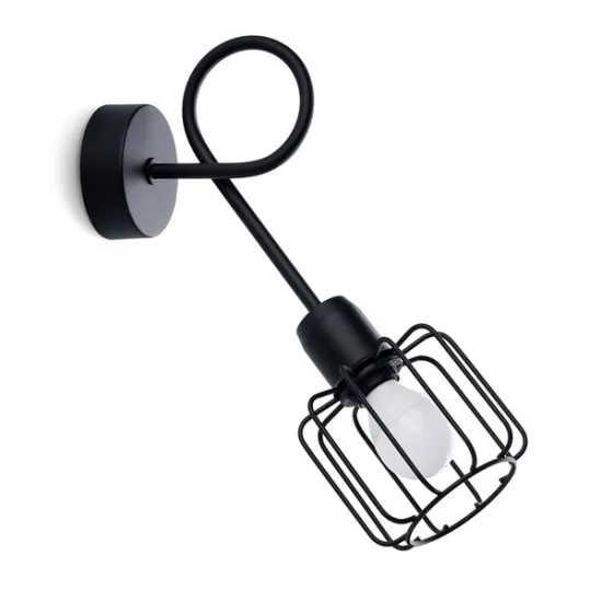 Sollux Beluci 1S fekete falikar (SOL-SL.1117) E14 1 izzós IP20