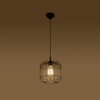 Sollux Celta fekete függesztett lámpa (SOL-SL.0296) E27 1 izzós IP20