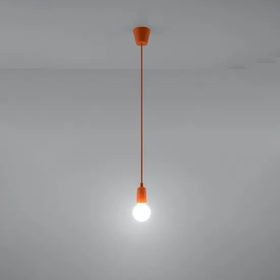 Sollux Diego 1 narancs függesztett lámpa (SOL-SL.0584) E27 1 izzós IP20