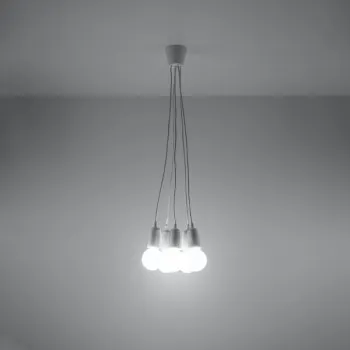 Sollux Diego 5 fehér függesztett lámpa (SOL-SL.0571) E27 5 izzós IP20