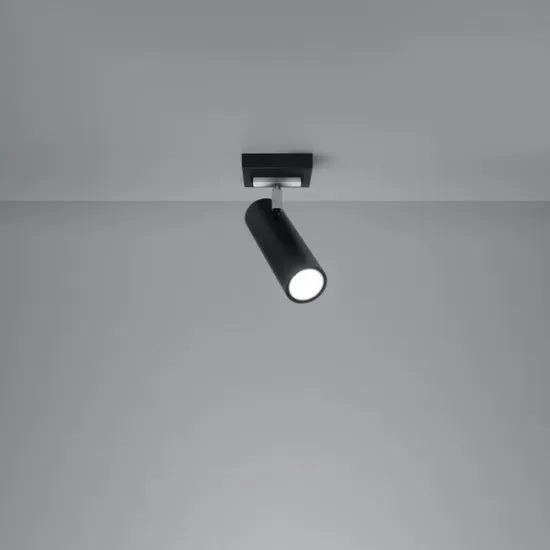 Sollux Direzione 1 fekete mennyezeti lámpa (SOL-SL.0499) GU10 1 izzós IP20