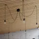 Sollux Edison 5 fekete csillár (SOL-SL.0371) E27 5 izzós IP20