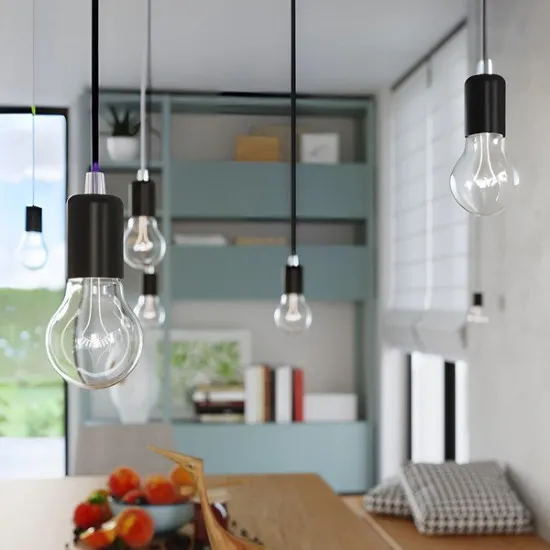Sollux Edison fekete függesztett lámpa (SOL-SL.0152) E27 1 izzós IP20