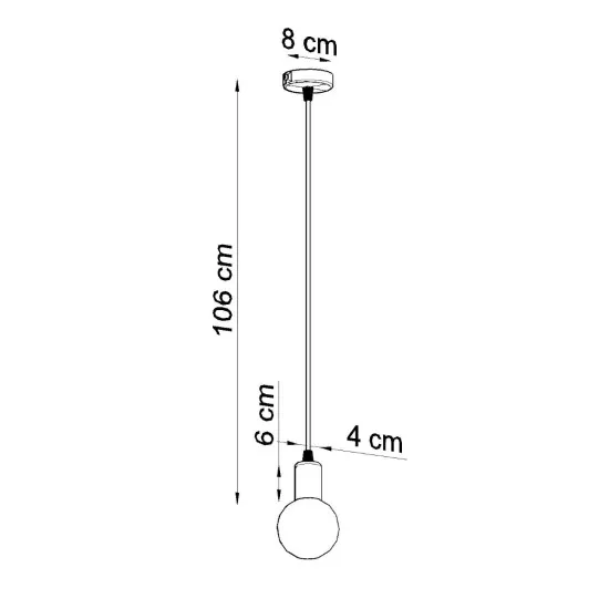 Sollux Edison fekete függesztett lámpa (SOL-SL.0152) E27 1 izzós IP20