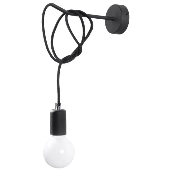 Sollux Edison fekete falikar (SOL-SL.0373) E27 1 izzós IP20