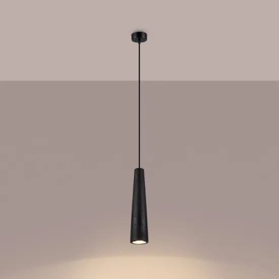 Sollux Electra fekete függesztett lámpa (SOL-SL.1355) GU10 1 izzós IP20