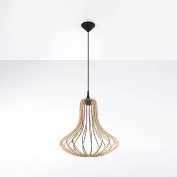 Sollux Elza natúr-fekete függesztett lámpa (SOL-SL.0641) E27 1 izzós IP20