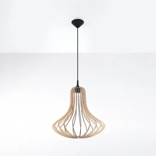 Sollux Elza natúr-fekete függesztett lámpa (SOL-SL.0641) E27 1 izzós IP20