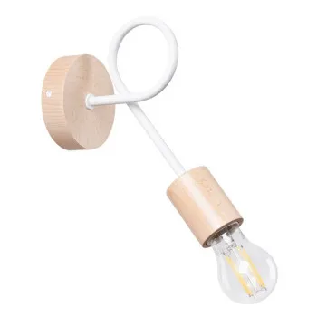 Sollux Ember fehér-natúr falikar (SOL-SL.1473) E27 1 izzós IP20