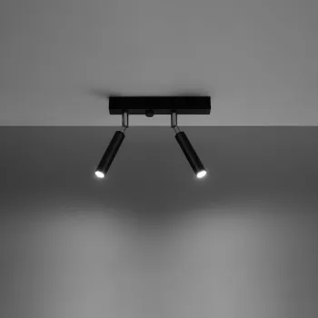 Sollux Eyetech 2 fekete mennyezeti lámpa (SOL-SL.0898) G9 2 izzós IP20