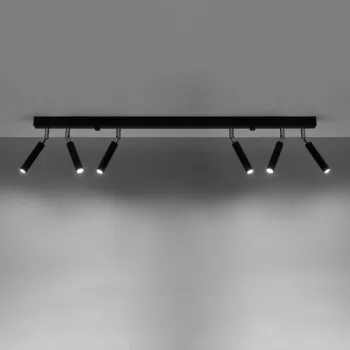 Sollux Eyetech 6 fekete mennyezeti lámpa (SOL-SL.0901) G9 6 izzós IP20