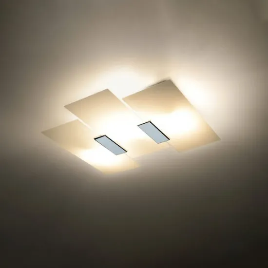 Sollux Fabiano króm-fehér mennyezeti lámpa (SOL-SL.0198) E27 3 izzós IP20