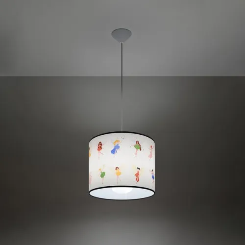 Sollux Fairy 30 fehér-színes gyerek függesztett lámpa (SOL-SL.1416) E27 1 izzós IP20