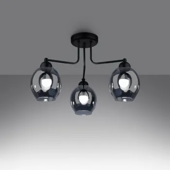 Sollux Fillan 3 fekete mennyezeti lámpa (SOL-SL.1144) E27 3 izzós IP20