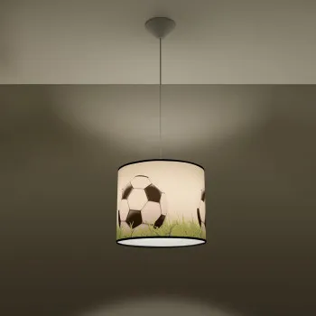 Sollux Football C 30 fehér-fekete gyerek függesztett lámpa (SOL-SL.1428) E27 1 izzós IP20