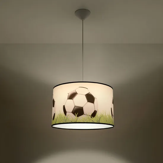 Sollux Football C 40 fehér-fekete gyerek függesztett lámpa (SOL-SL.1429) E27 1 izzós IP20