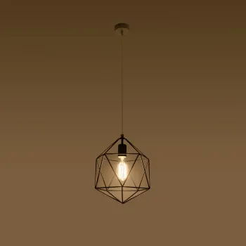 Sollux Gaspare fekete függesztett lámpa (SOL-SL.0291) E27 1 izzós IP20