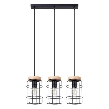 Sollux Gotto fekete-natúr függesztett lámpa (SOL-SL.1264) E27 3 izzós IP20 Sollux Gotto fekete-natúr függesztett lámpa (SOL-SL.1264) E27 3 izzós IP20