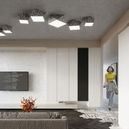 Sollux Hexa 25 ezüst mennyezeti lámpa (SOL-SL.0688) E27 1 izzós IP20