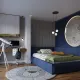 Sollux Hyperion 1 fekete-fehér függesztett lámpa (SOL-SL.1358) G9 1 izzós IP20