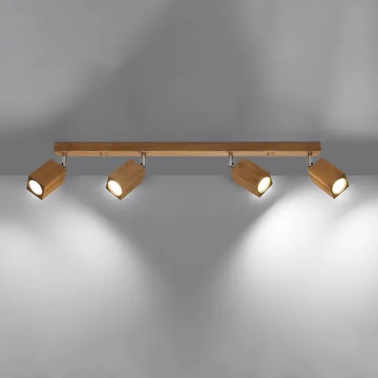 Sollux Keke 4 tölgy színű mennyezeti lámpa (SOL-SL.1038) GU10 4 izzós IP20